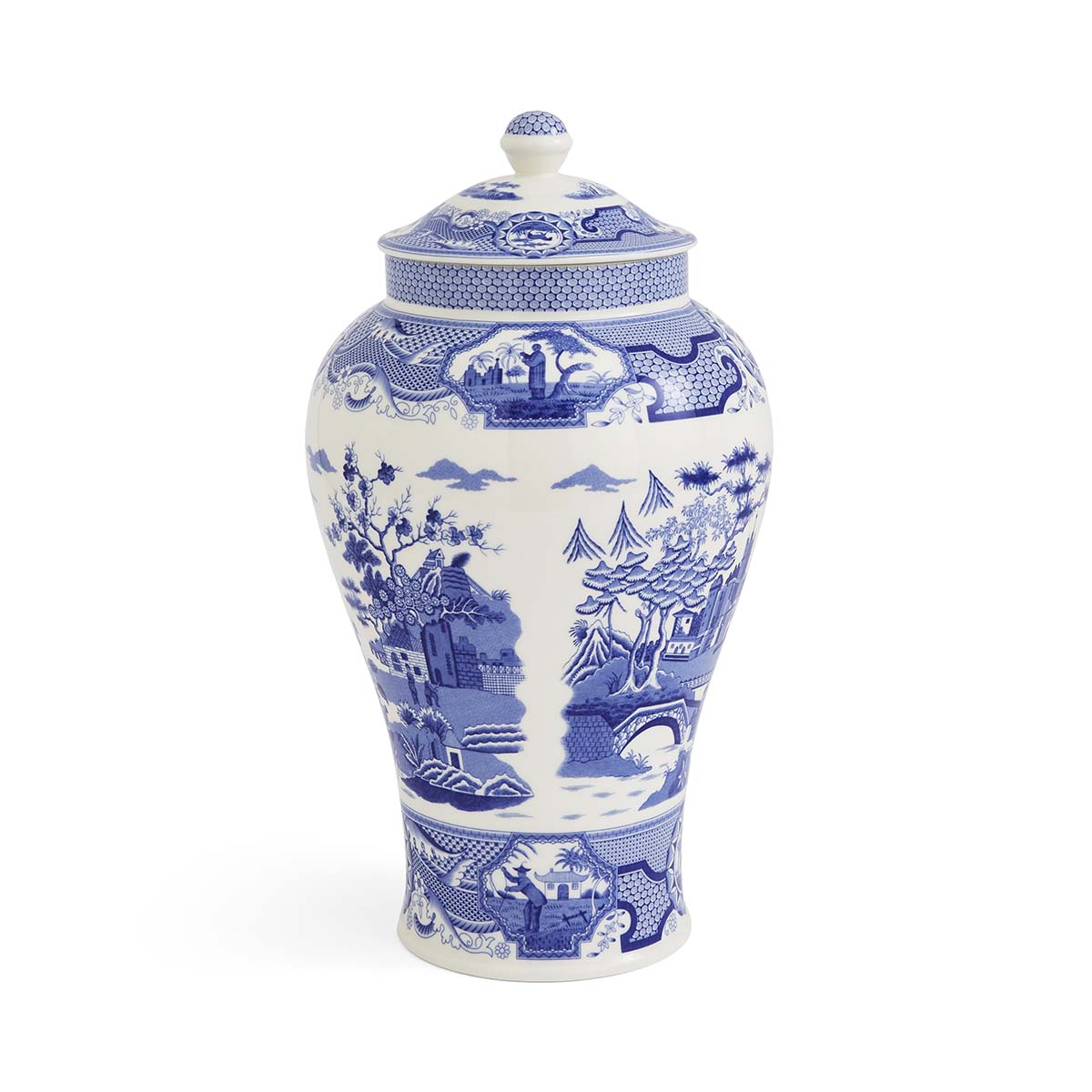 Blue Italian Gothic Castle Vase image number null